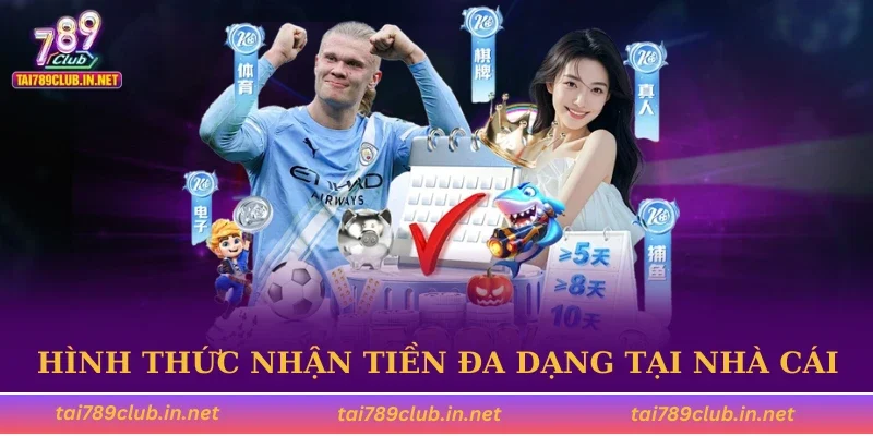 Hình thức nhận tiền đa dạng tại cổng game